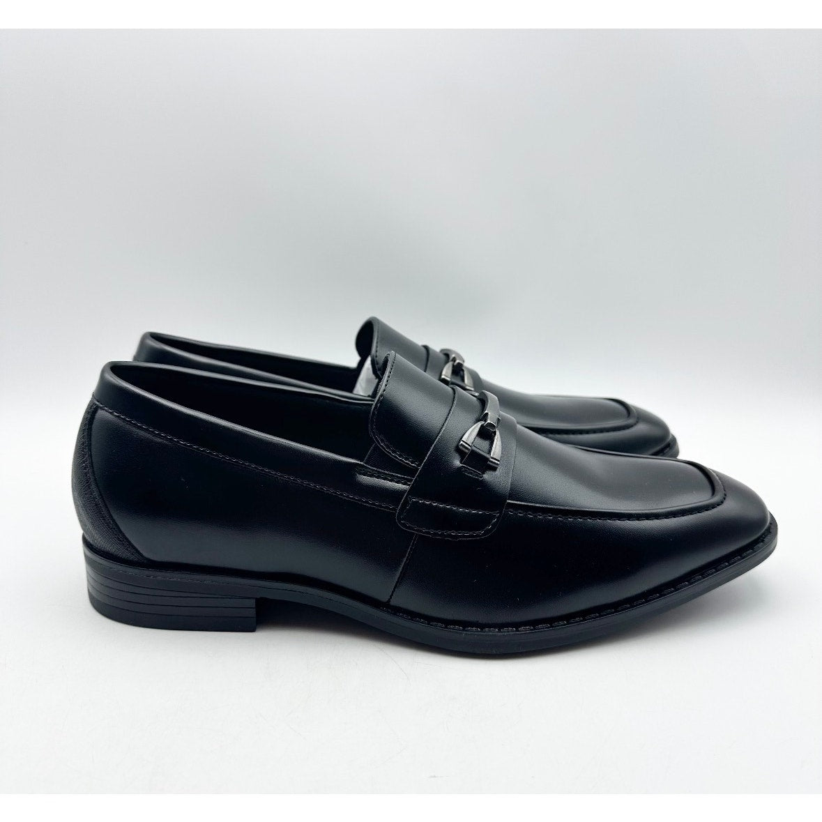 Stacy Adams Boys Kaylor Moc Toe Bit Loafers Size 7 M Black Slip On NWOB