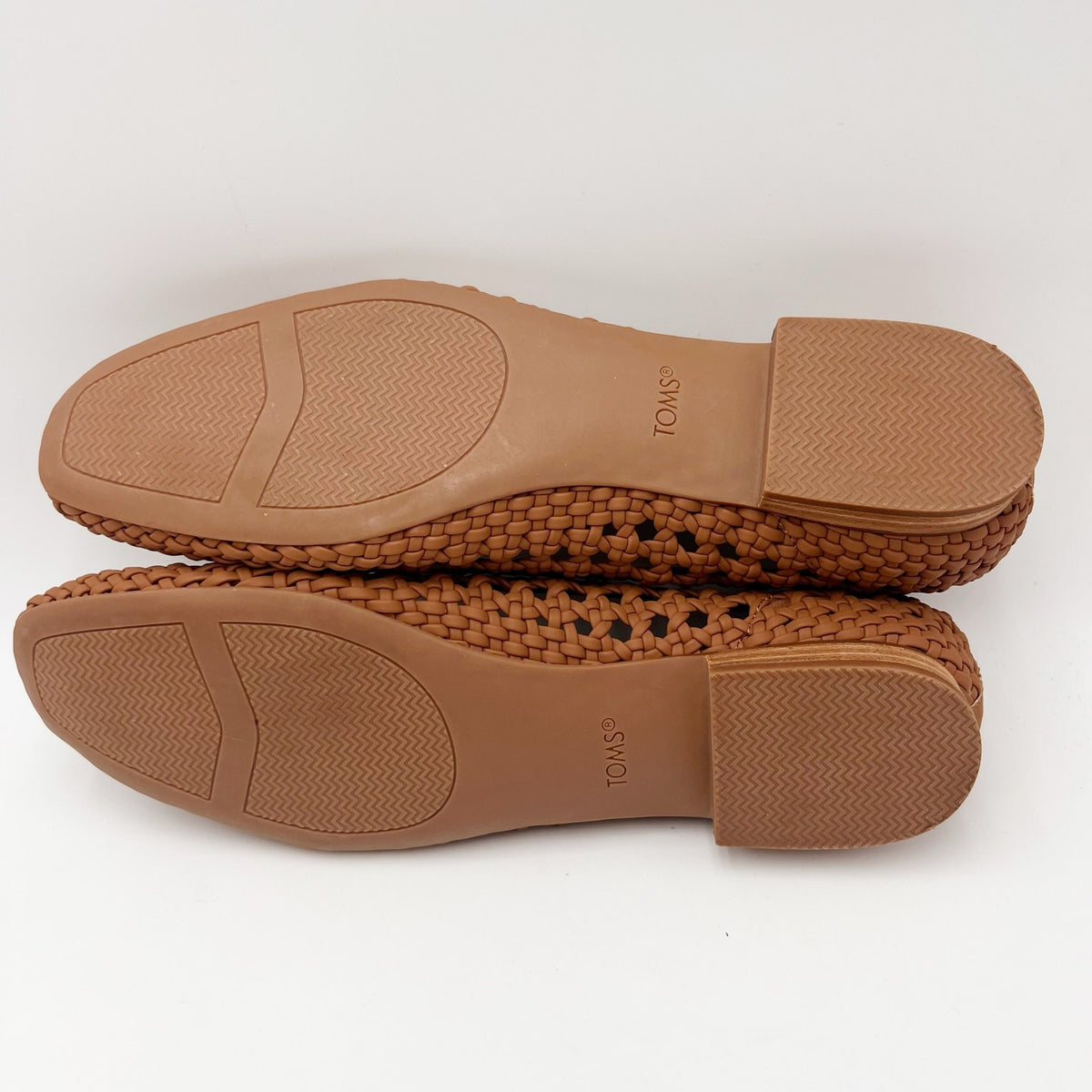 TOMS Womens Briella Ballet Flats Size 10 EU 42 Brown Woven NWOB
