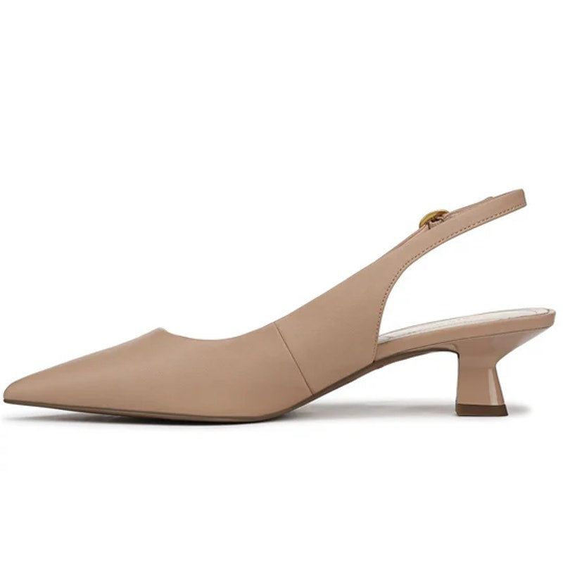 Franco Sarto Womens Jaden Slingback Pumps US 9.5 Wide EU 40.5 Nude Beige NIB