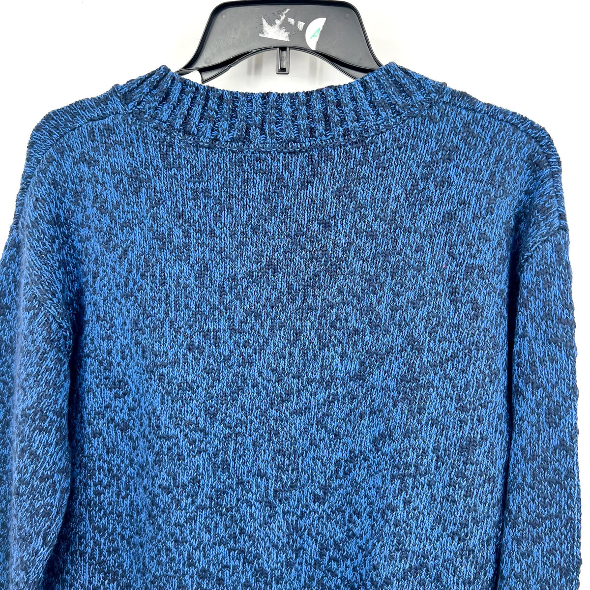 L.L BEAN Women's Cotton Ragg Sweater Medium Classic Navy Blue Crewneck NWT
