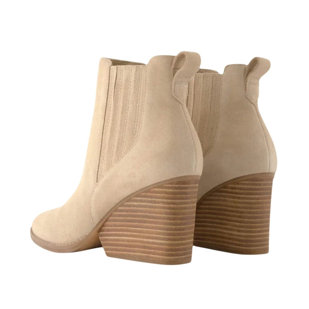 Toms Womens Noa Ankle Boots US 10 EU 42 Tan Beige Suede Pull On NWOB