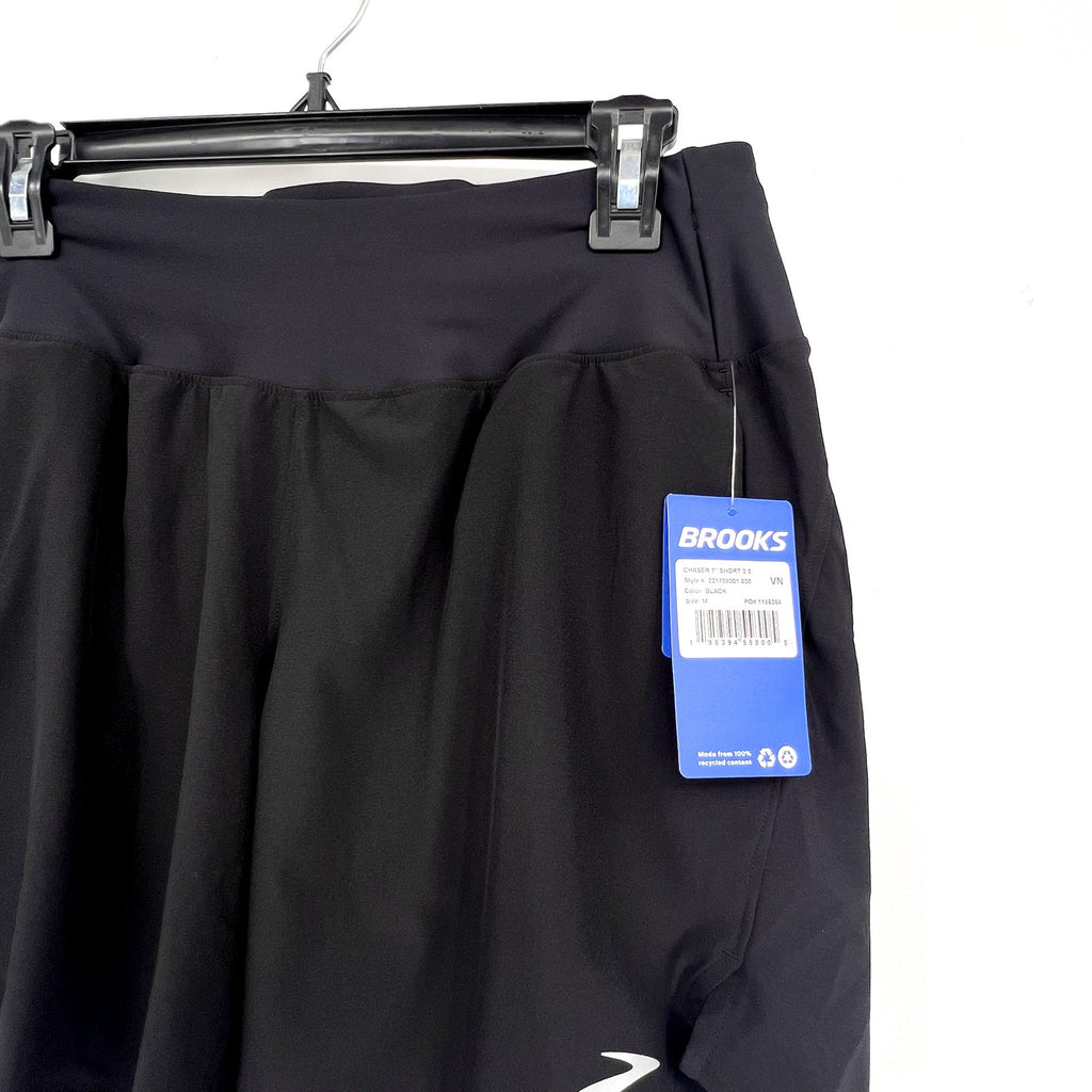 BROOKS Women's Chaser 7" Running Shorts 2.0 Medium Black Athletic NWT