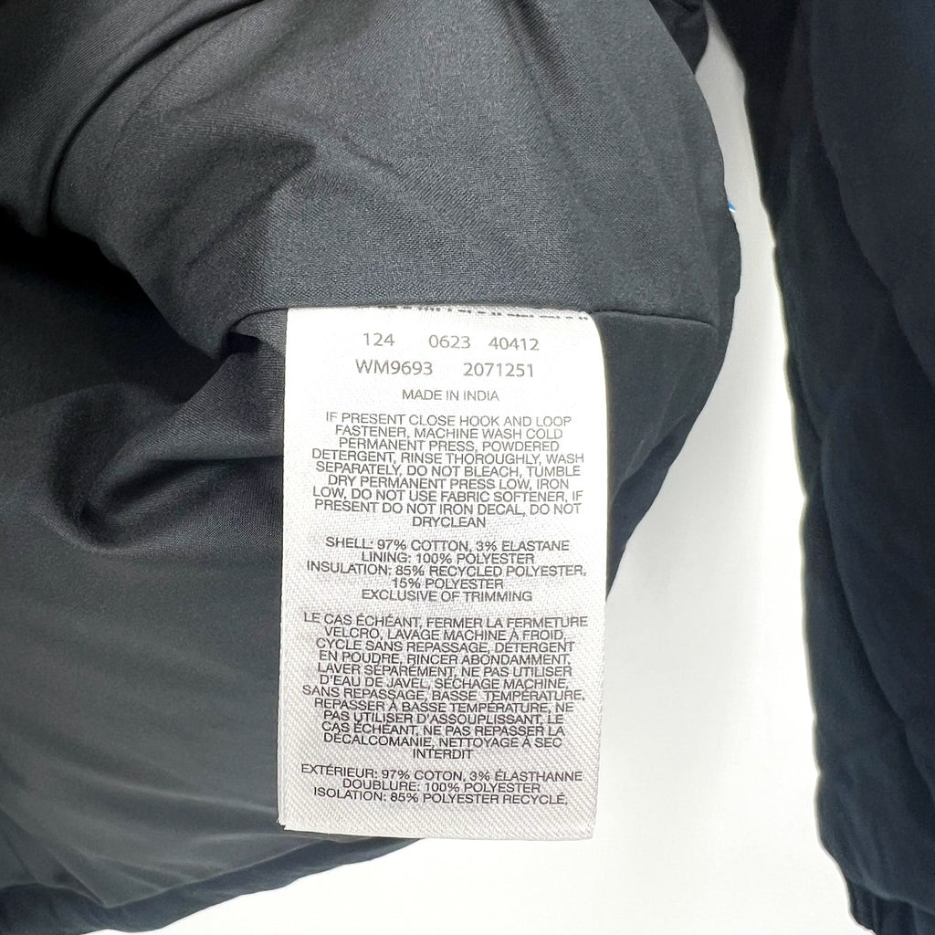 Columbia Mens Rad Padded Jacket Large Black Full Zip Lined Quilted NWT