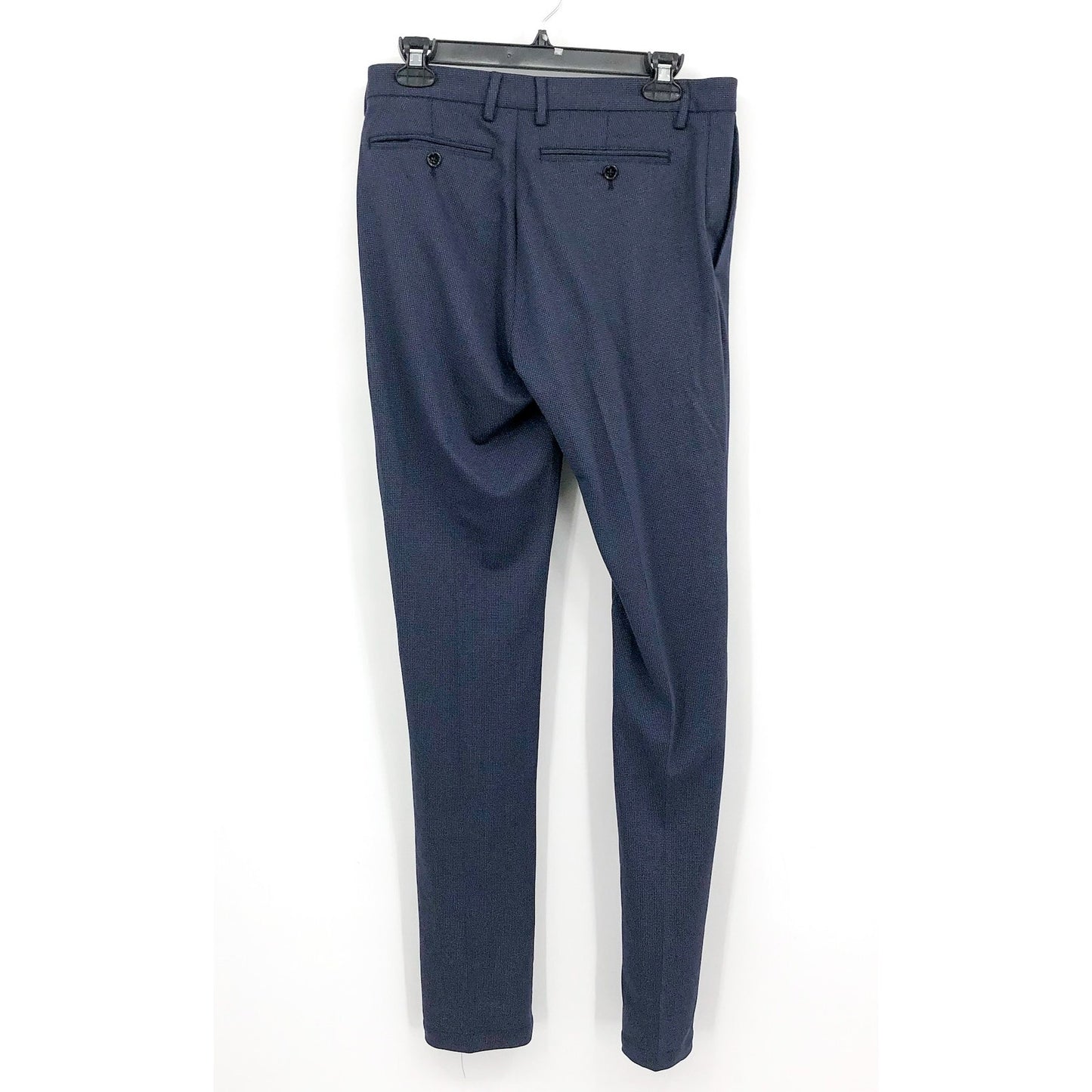 SOUL OF LONDON Mens Suit Dress Pants 30x34 Navy Blue Slim Fit Flat Front NWOT