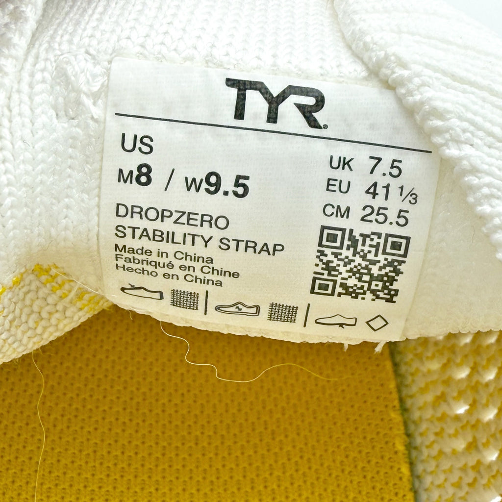 TYR Mens Dz Bf Stabstrap Running Sneakers US 8 White Gold Athletic NIB