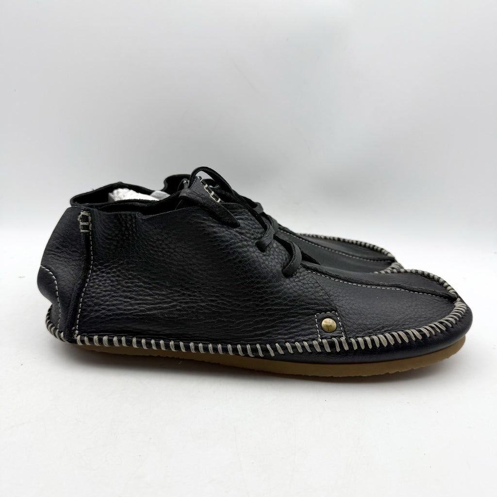 RE/DONE Womens Metal Oxford Shoes EU 40 US 10 Black Leather NWOB