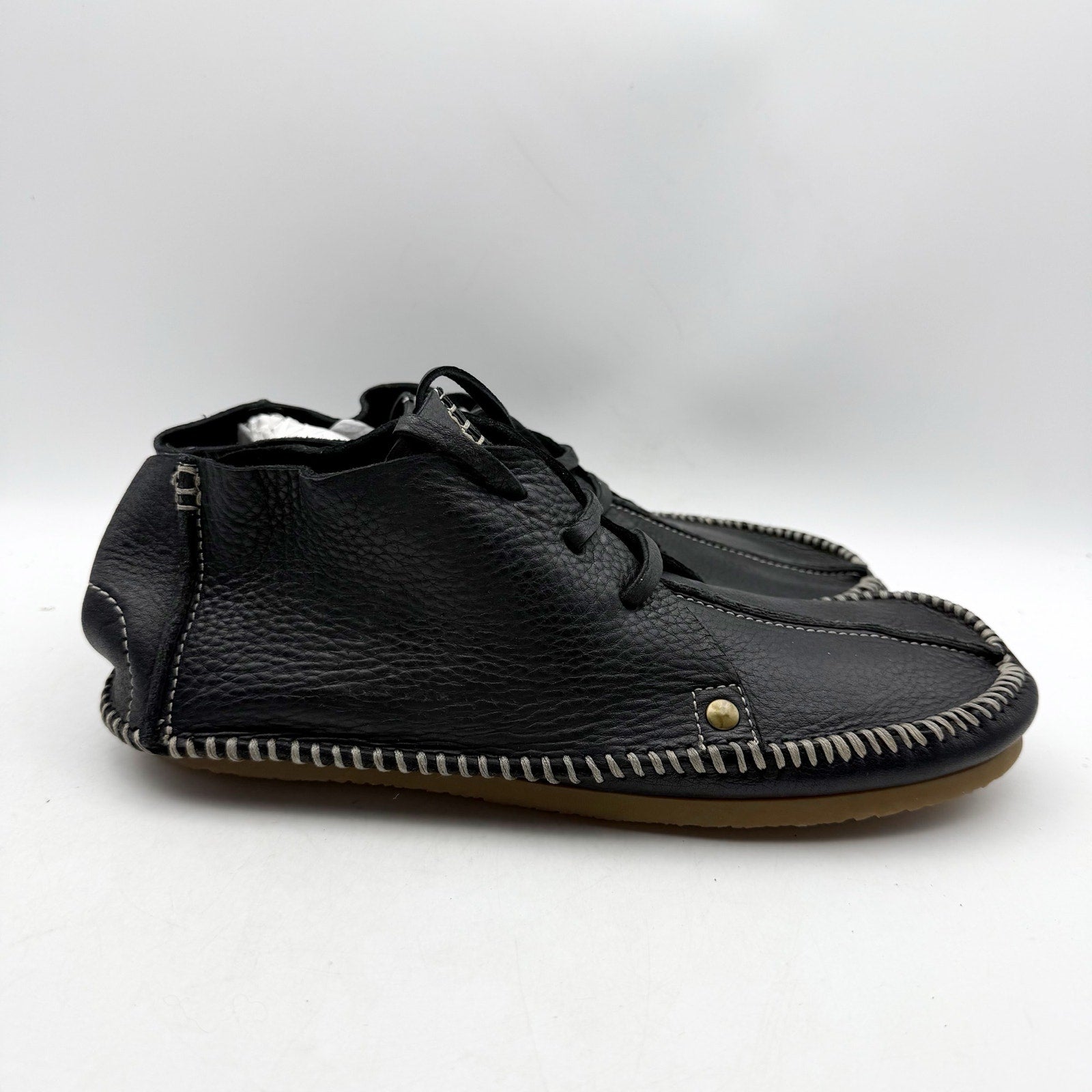 RE/DONE Womens Metal Oxford Shoes EU 40 US 10 Black Leather NWOB