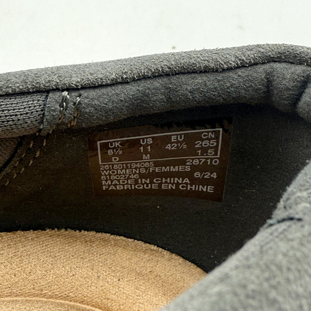 Clarks Womens Zylah Sky Platform Loafers US 11 M EU 42.5 Grey Suede NWOB