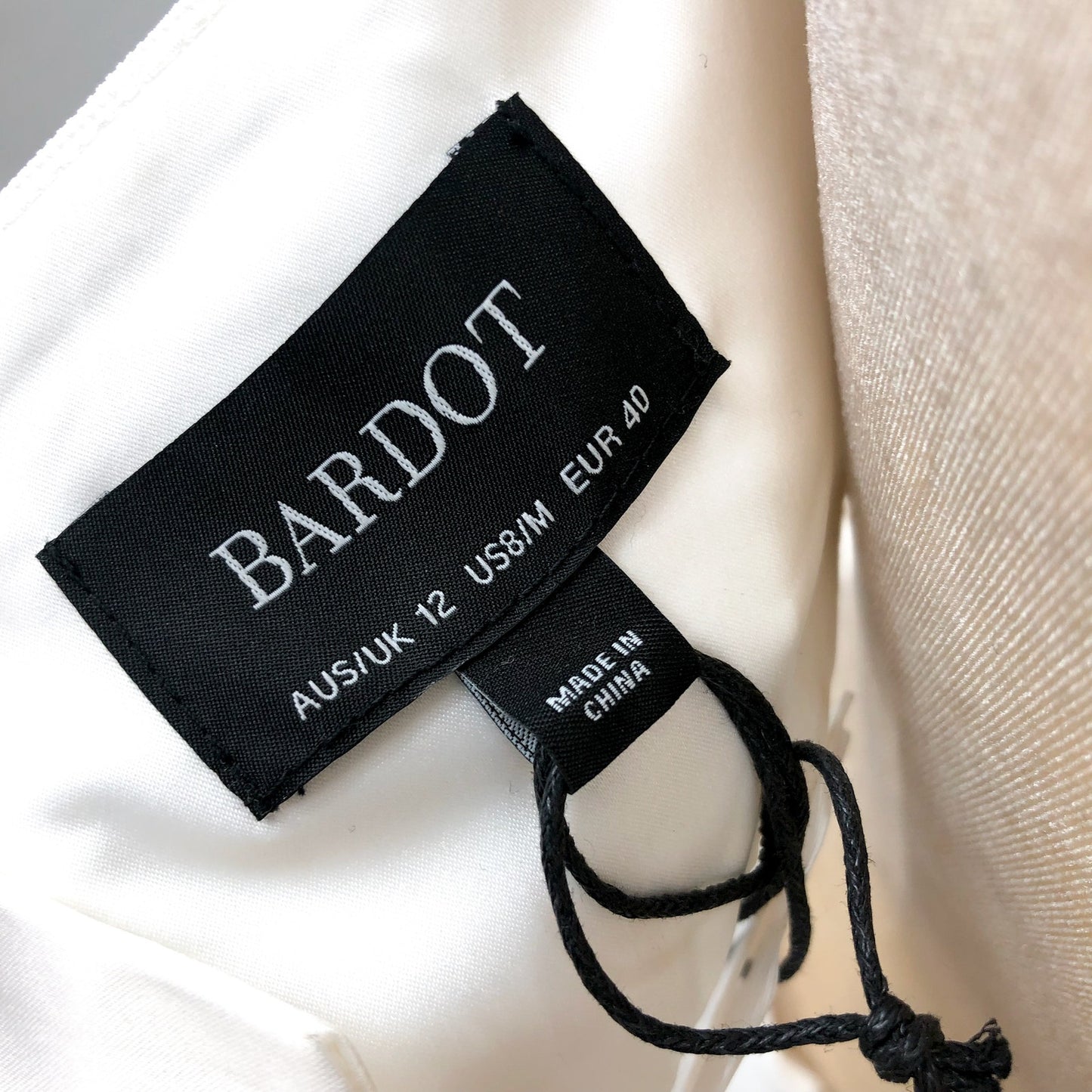 BARDOT Women's Cut Out Slit Midi Dress US 8 Medium White Ivory Tank V Neck NWT