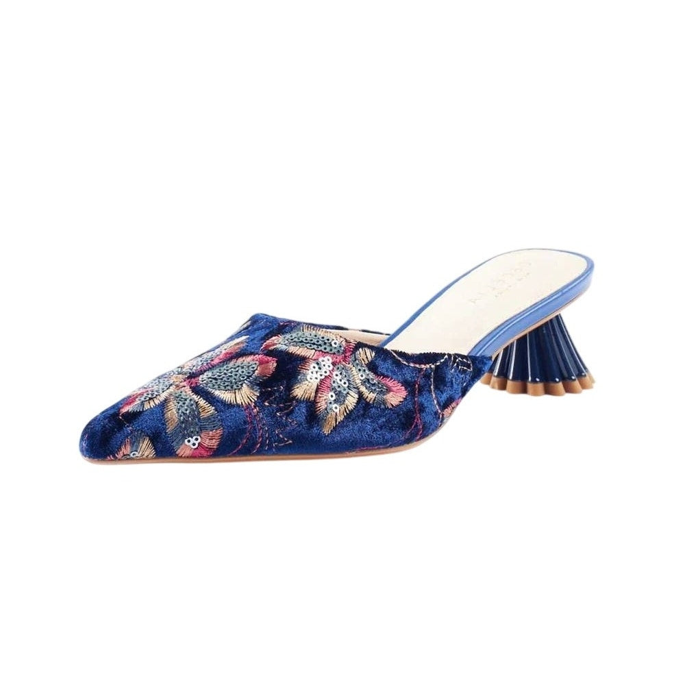 Cecelia New York Womens Melony Heeled Sandals US 6 Blue Sequins NWOB