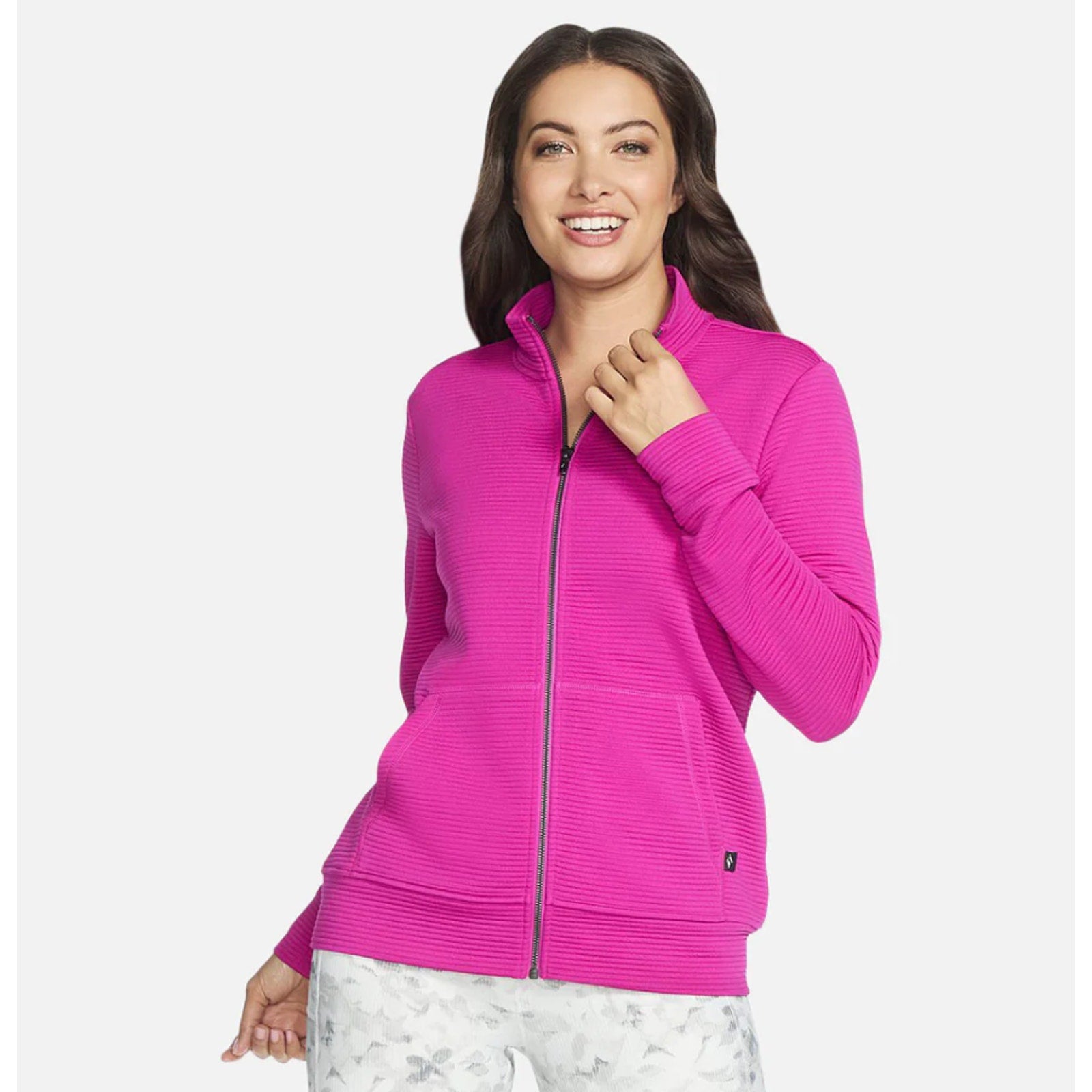 SKECHERS Women's GO WALK Everywhere Jacket Large Pink Full Zip NWT