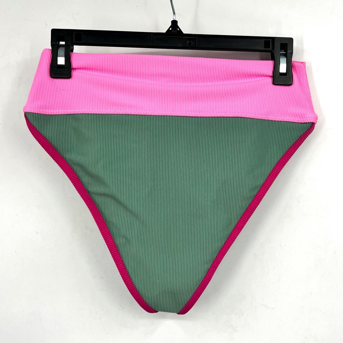 BEACH RIOT Women's Emmy Bikini Bottom Small Green Sage Bloom Colorblock NWT
