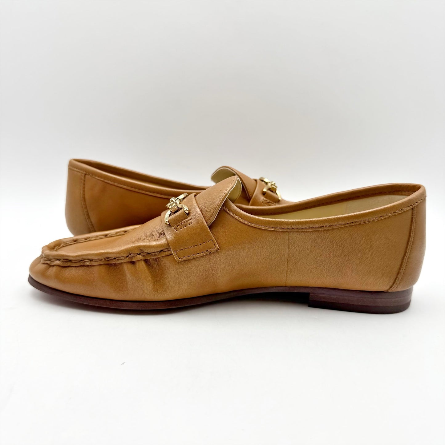 Sam Edelman Womens Lucca Flat Loafers US 6 M EU 36 Tan Brown Leather NIB