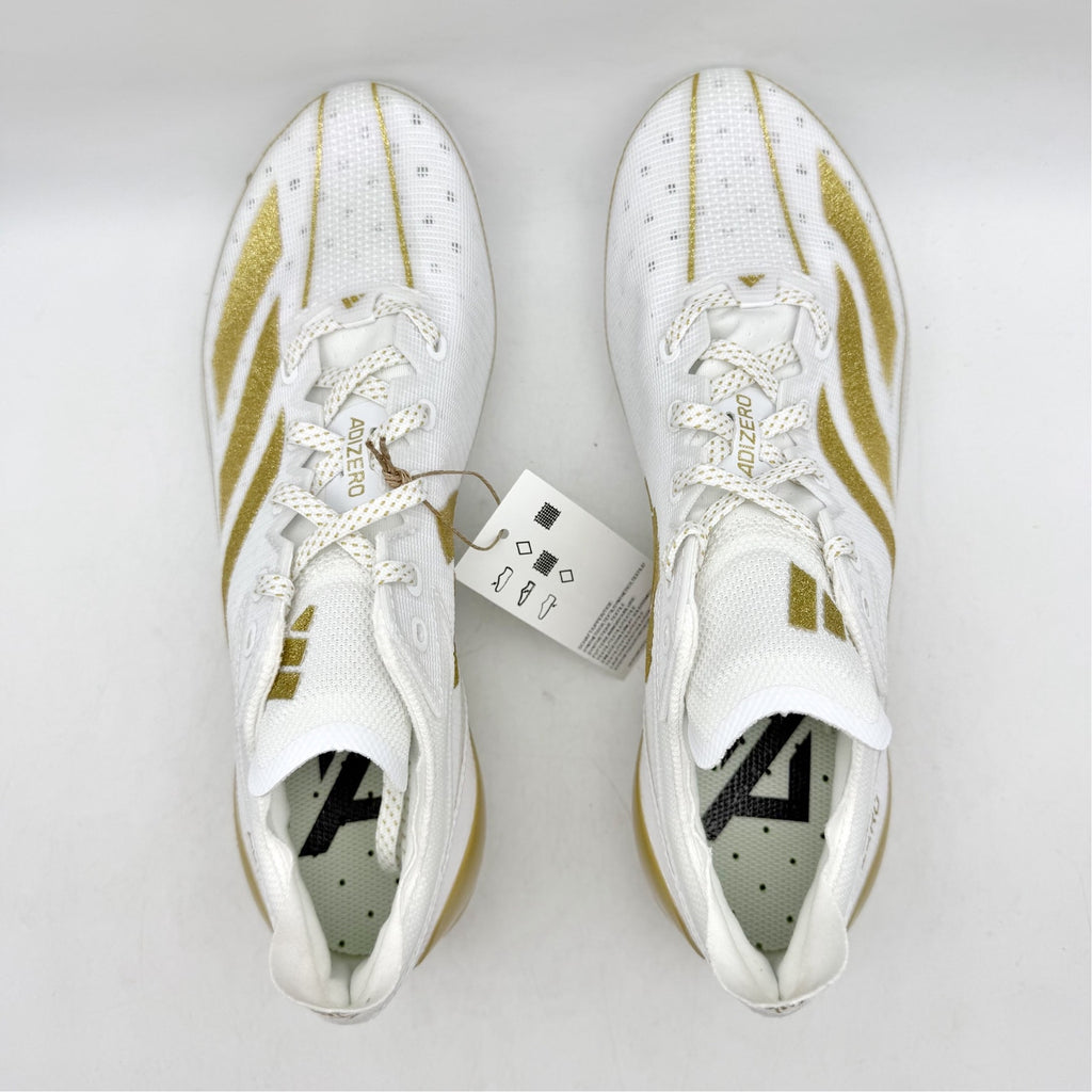 Adidas Mens Adizero Electric Football Cleats Size 9 White Gold IE4381 NWOB