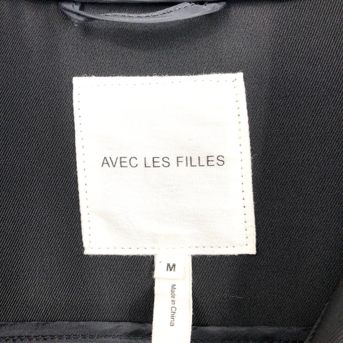 AVEC LES FILLES Womens Drape-Front Trench Coat Medium Black Belted Stretch NWT