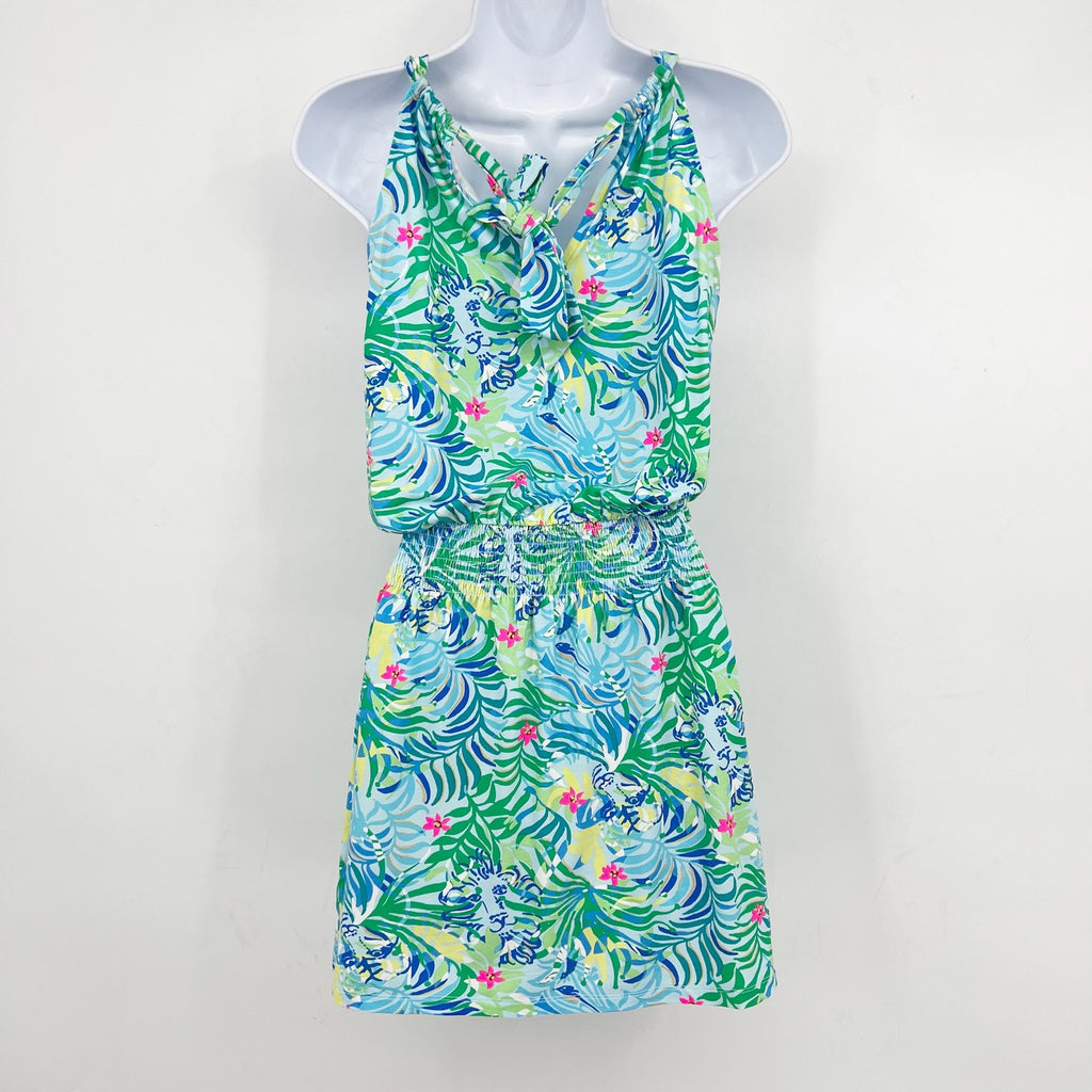 LILLY PULITZER Women's Shirelle Skirted Romper XS Green Via Parigi Lion NWOT