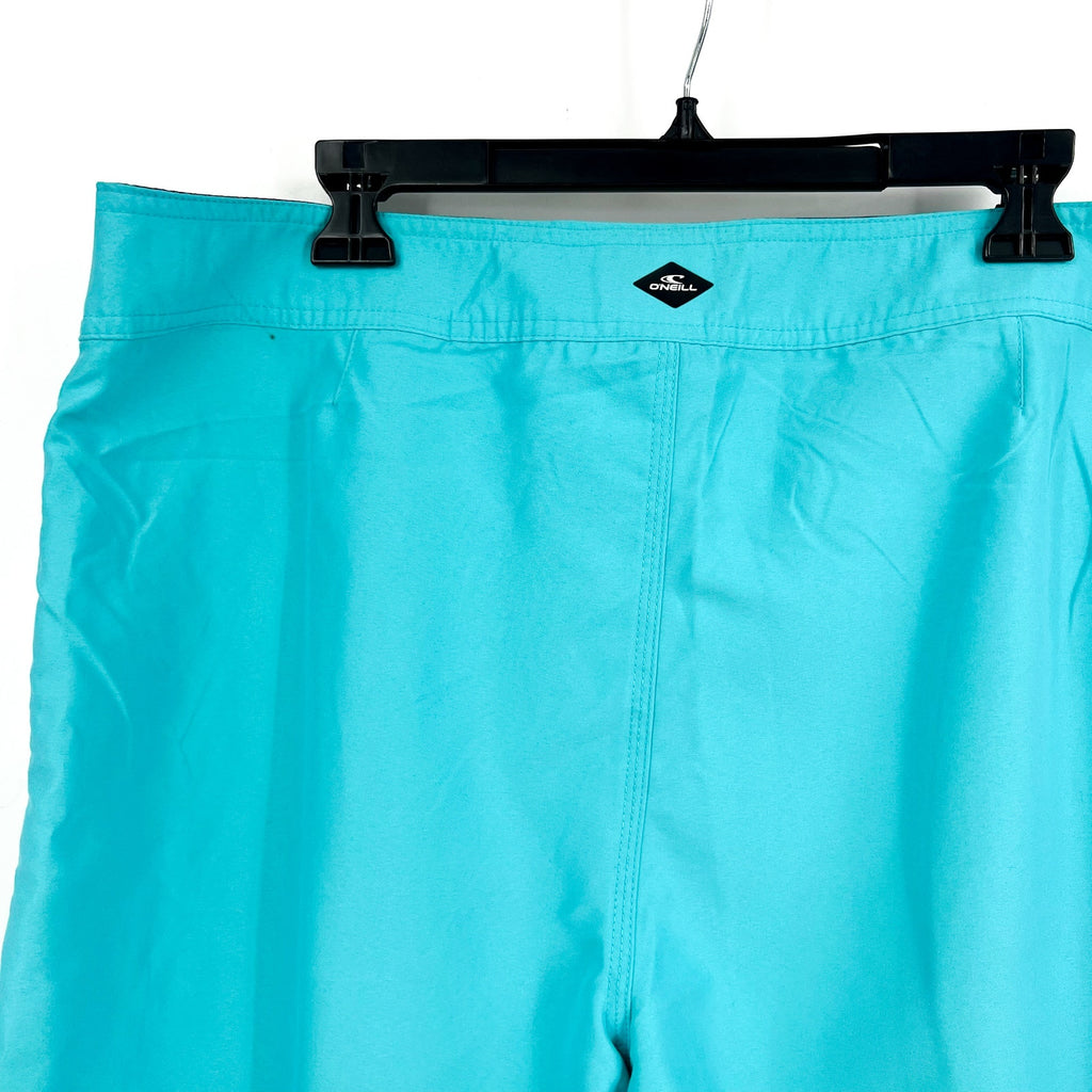 O'Neill Mens Santa Cruz Solid 2.0 Board Shorts Size 33 Turquoise Blue NWT