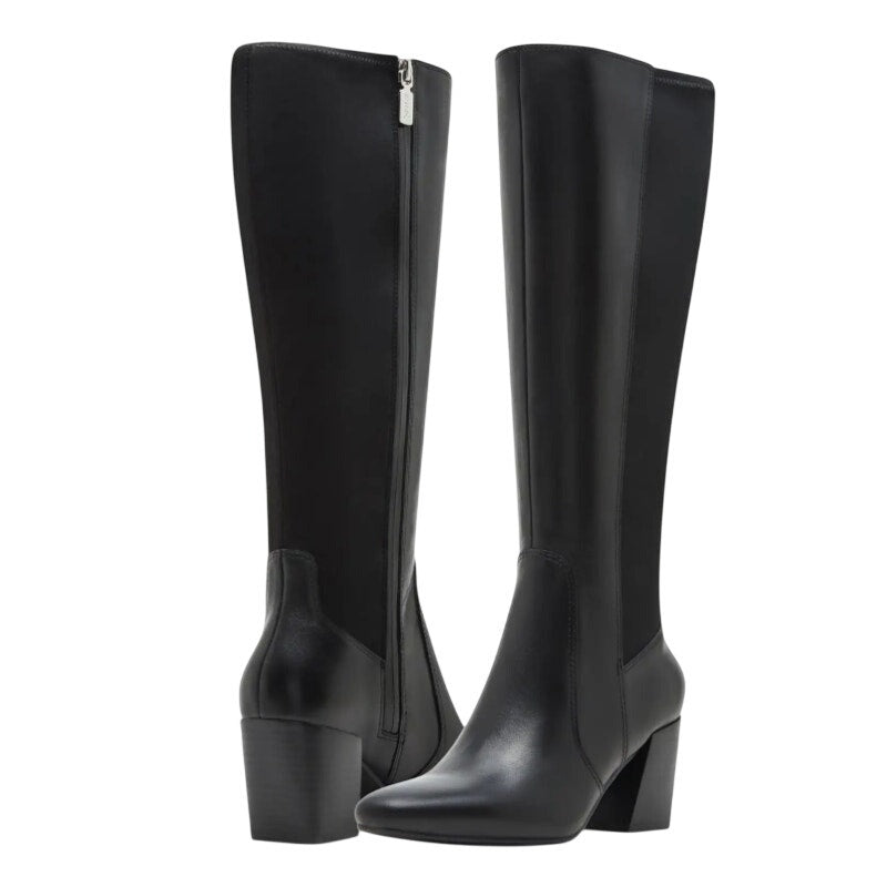 Blondo Womens Silvanna Knee High Boots Size 9 M Black Leather Waterproof NWOB