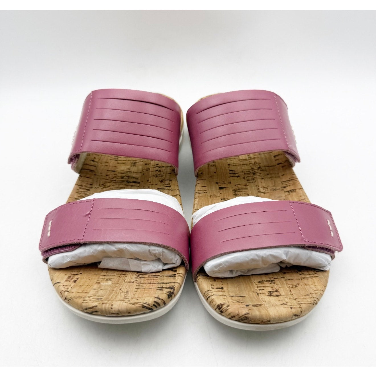 Spenco Women's Layla Slide Sandals Size 8.5 Pink Mauevewood Straps NIB