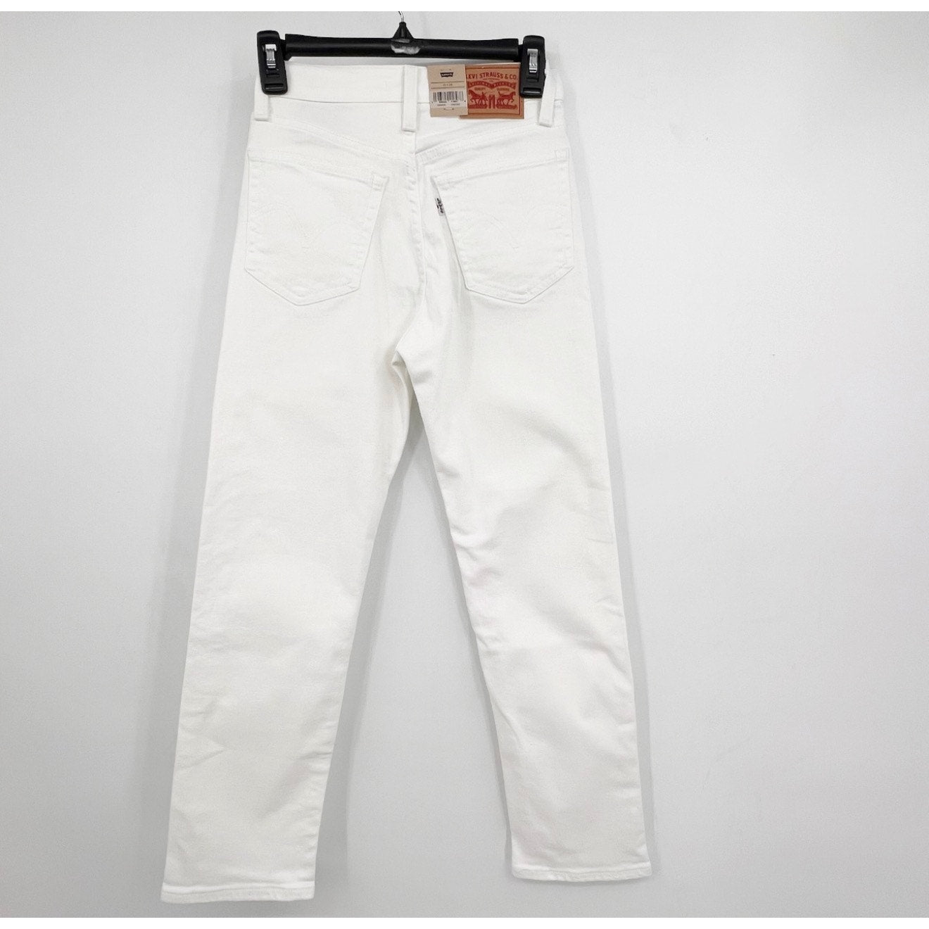 LEVI'S Women's Wedgie Straight Leg Jeans 25x28 Size 0 White NWT 34964-0184