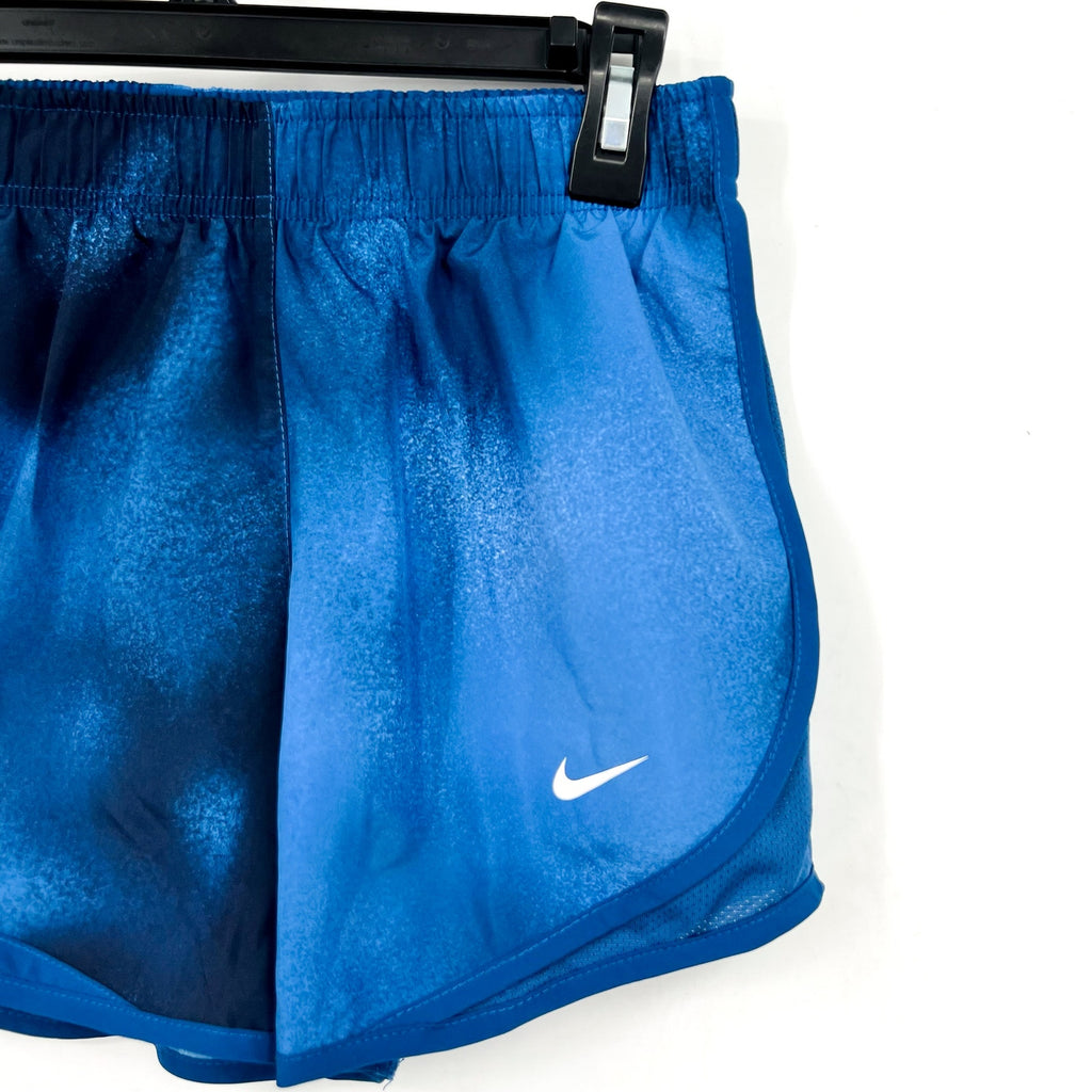 NIKE Women's Dri-FIT Tempo Running Shorts XS Court Blue Printed NWT