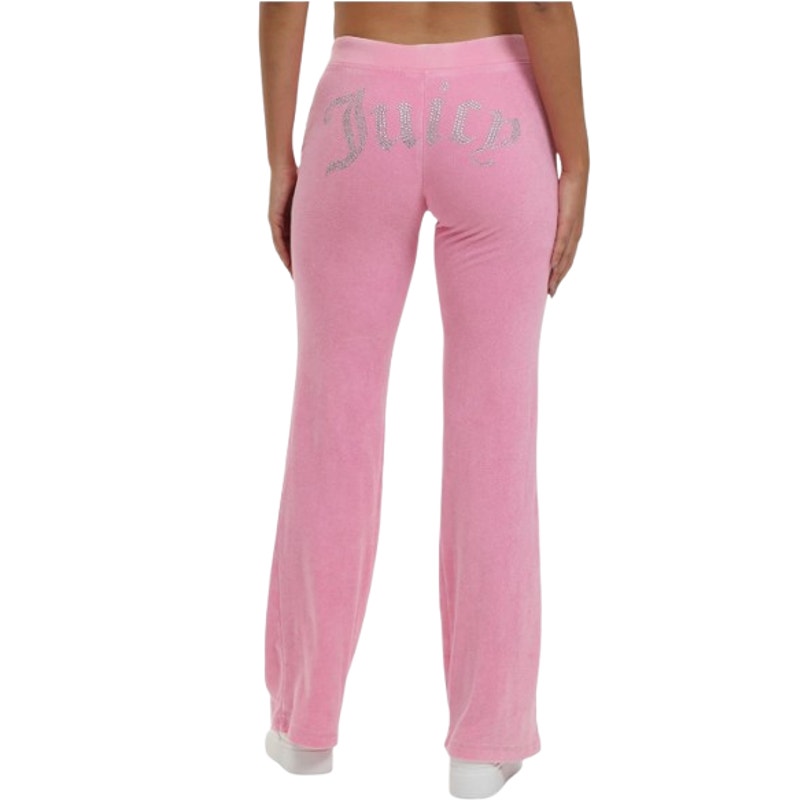 Juicy Couture Garment Dyed Heritage Wide Leg Track Pants Small Hot Pink NWT