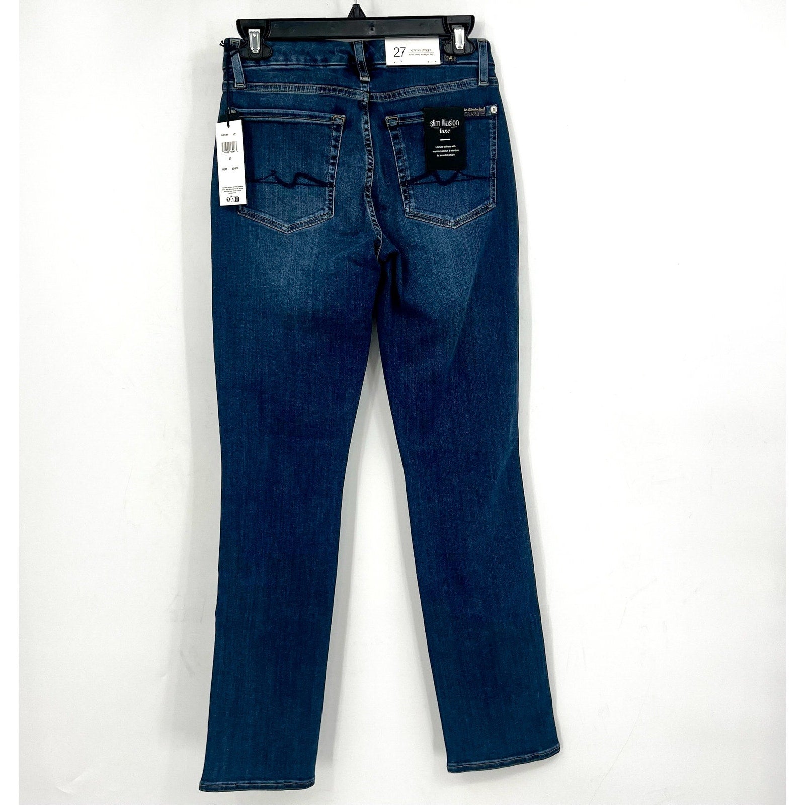 7 FOR ALL MANKIND Womens Kimmie Straight Slim Jeans Size 27 Blue Love Story NWT