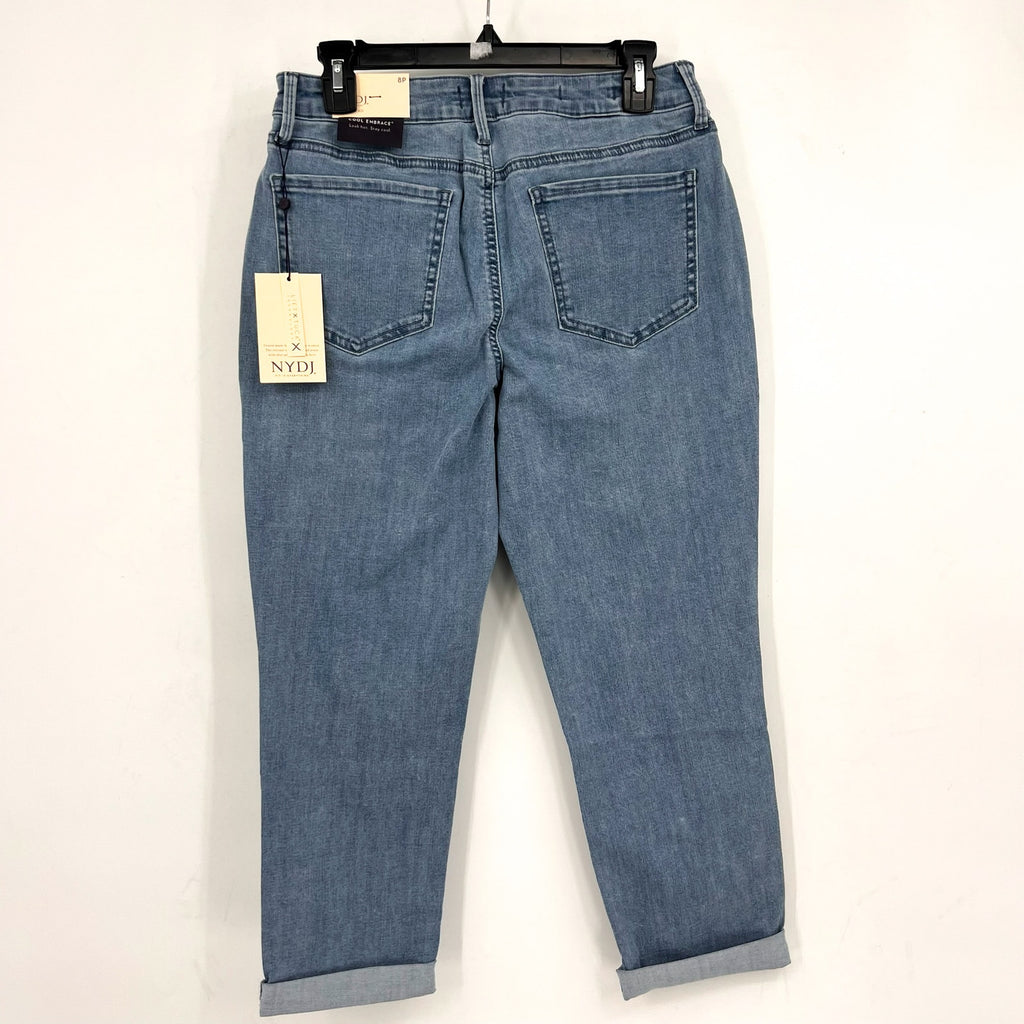 NYDJ Womens Margot Girlfriend Jeans Size 8 PETITE Kingston Blue NWT