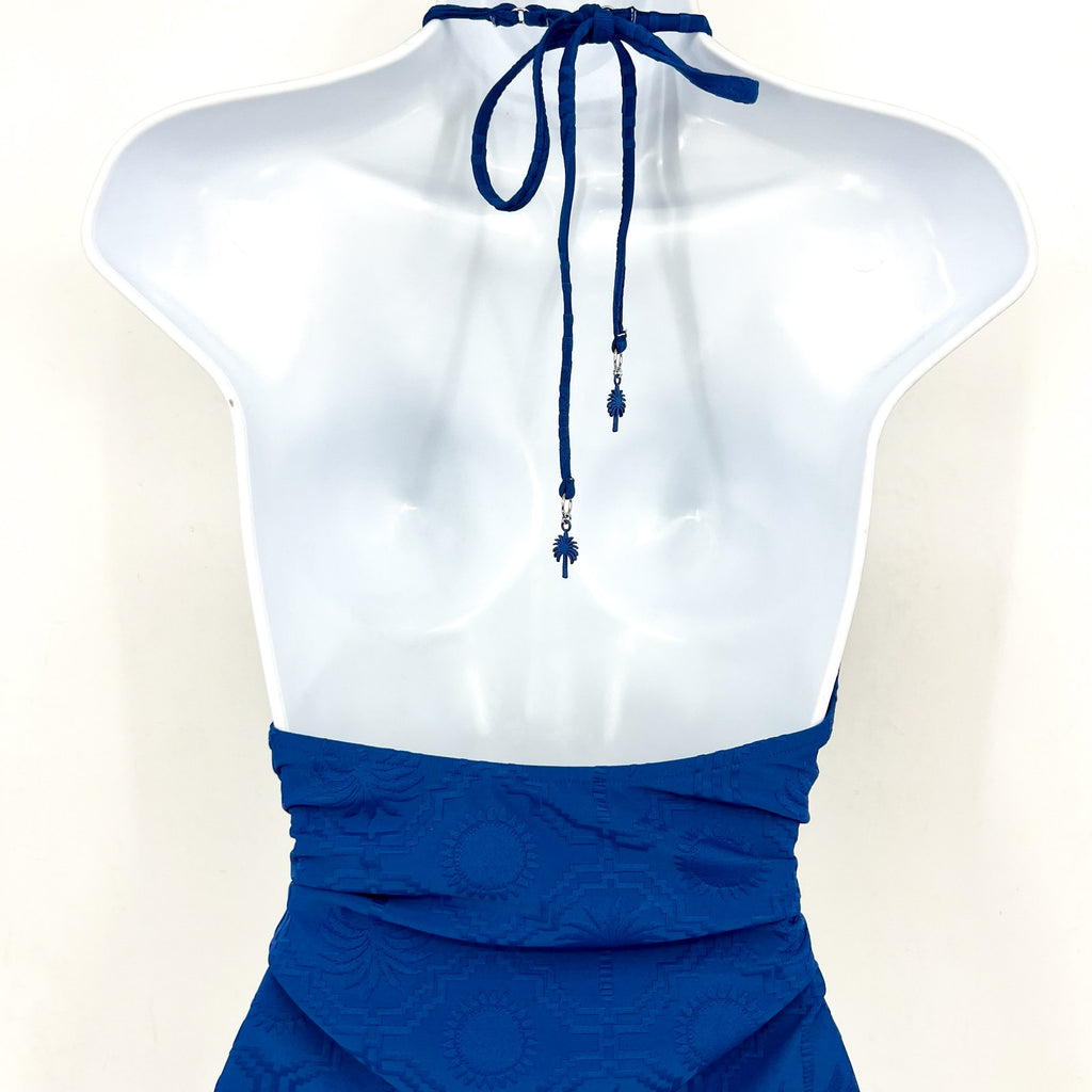 SEAFOLLY Women's Diamond Wire One-Piece Swimsuit Size 10 Blue Ultramarine NWT
