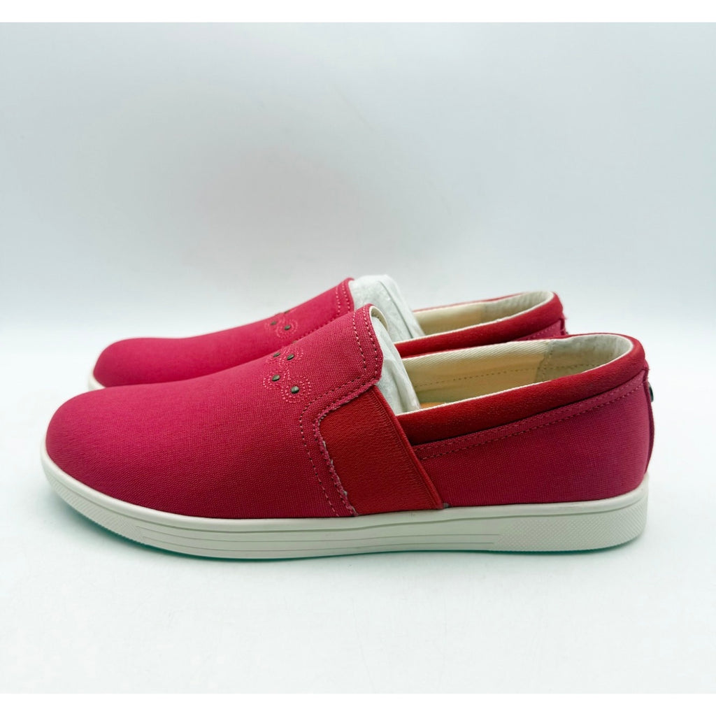 Spenco Women's Waterfront Canvas Slip On Sneaker Size 7 Red Pink Bittersweet NIB