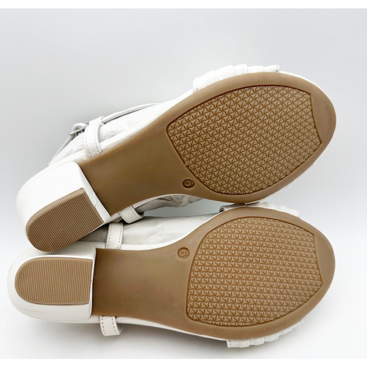 Coldwater Creek Womens Clarissa Slingback Sandals Size 6 White Leather NIB
