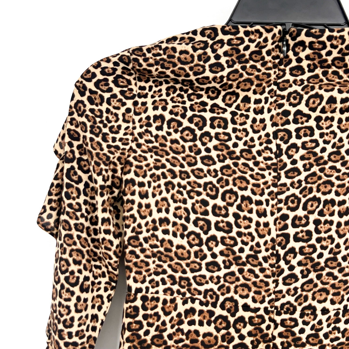 BARDOT Girl's Whit Ra Ra Dress Size 7-8 Small Leopard Ruffle Long Sleeve NWT