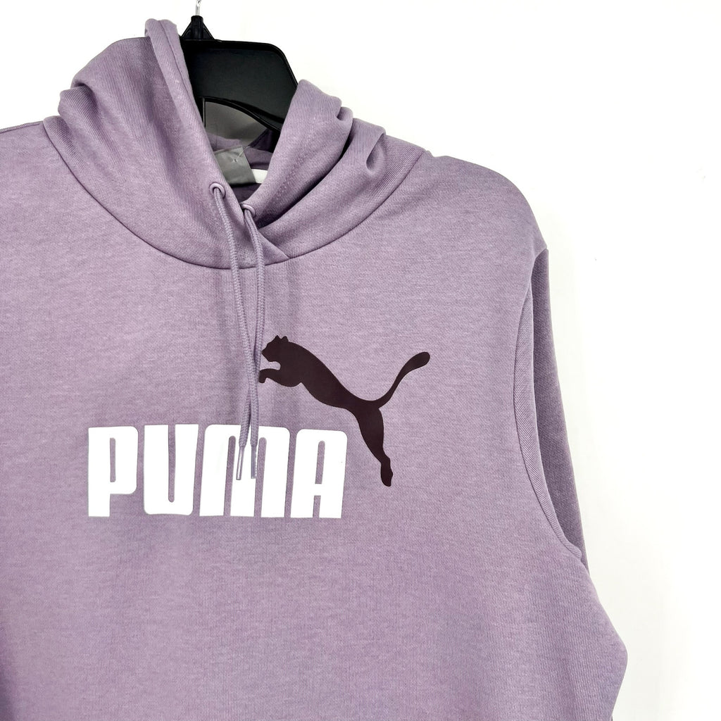 PUMA Womens Essentials Big Logo Hoodie Large Purple Pale Plum Sweatshirt NWT
