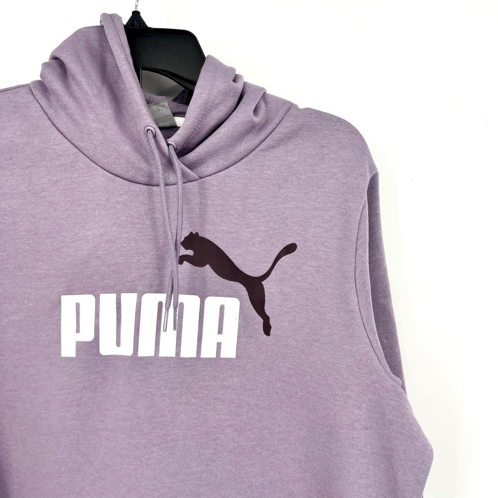 PUMA Womens Essentials Big Logo Hoodie Large Purple Pale Plum Sweatshirt NWT