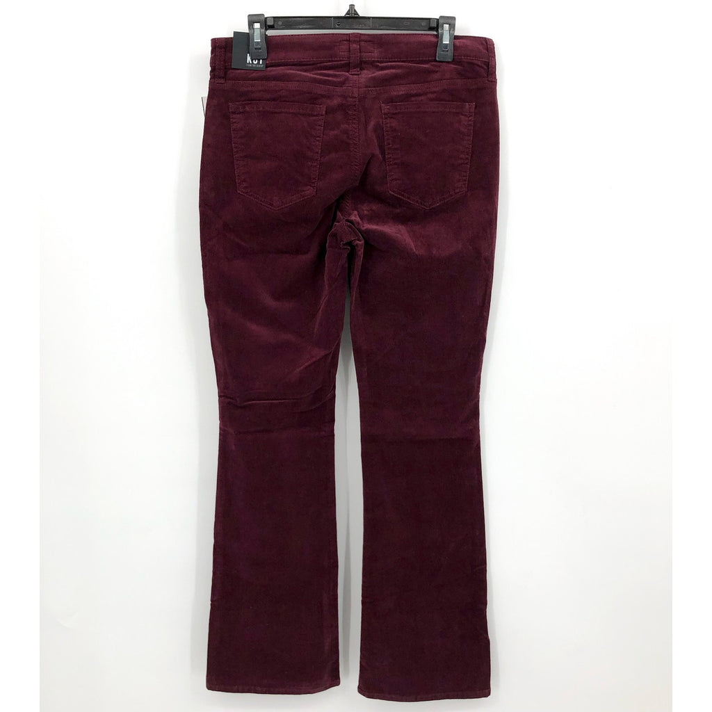 KUT FROM THE KLOTH Women's Karen Baby Boot Jeans Size 12 Red Wine Corduroy NWT