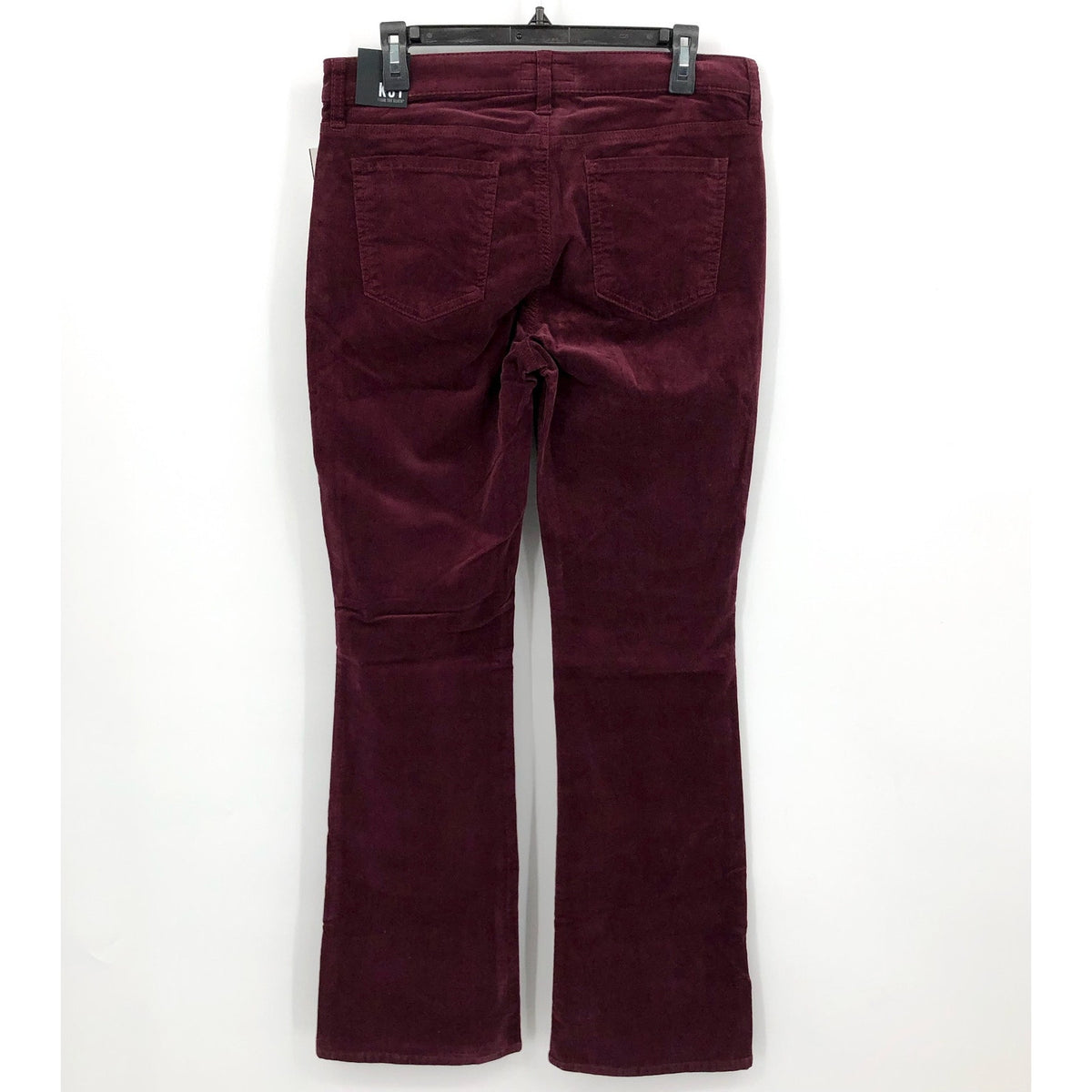 KUT FROM THE KLOTH Women's Karen Baby Boot Jeans Size 12 Red Wine Corduroy NWT