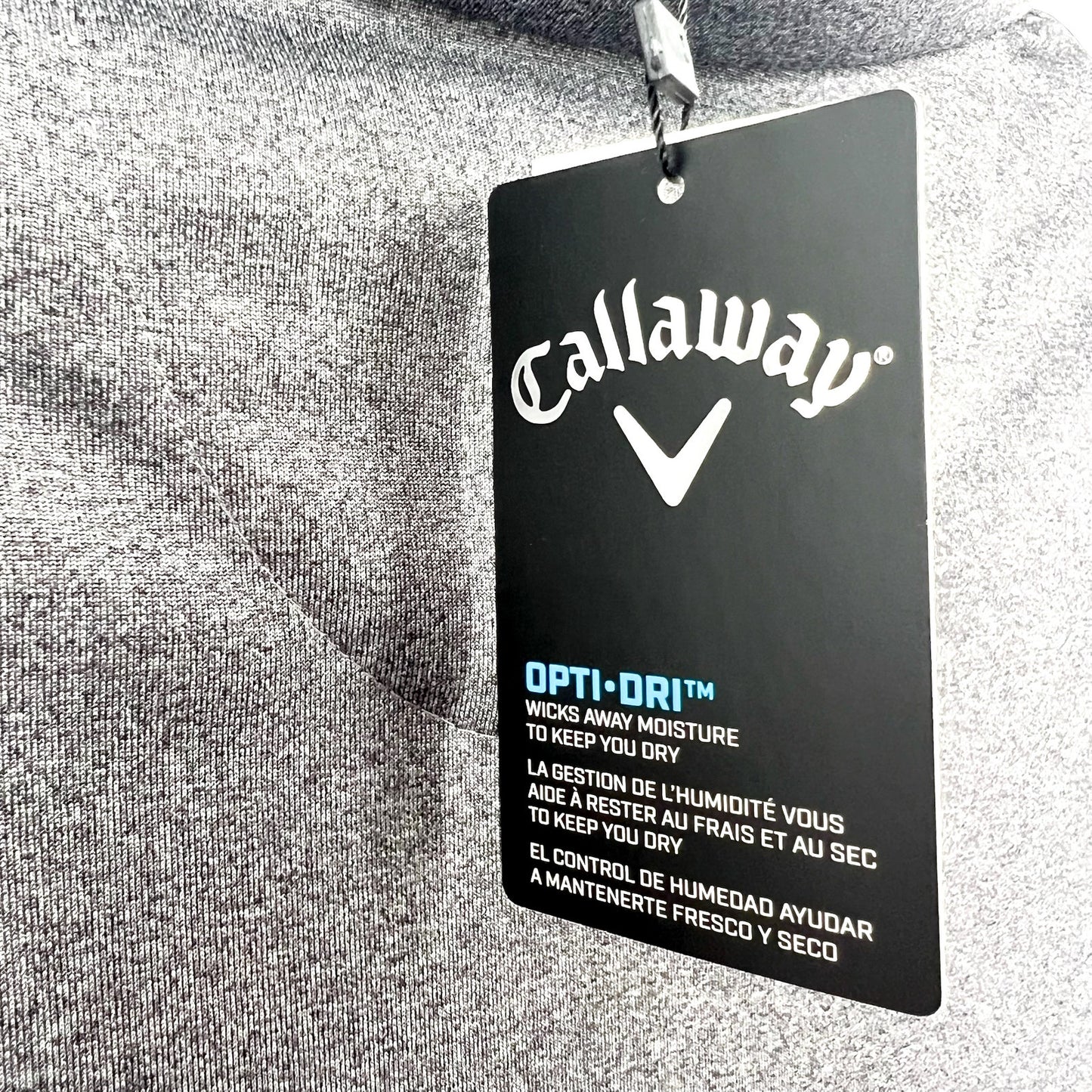 CALLAWAY Womens Quarter Zip Short Sleeve Golf Polo Shirt XL Black Heather NWT