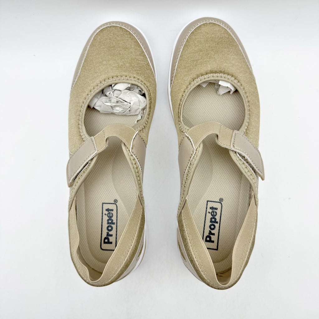 Propet Womens Onalee Mary Jane Shoes US 7 Narrow Beige Casual Flats Diabetic NIB