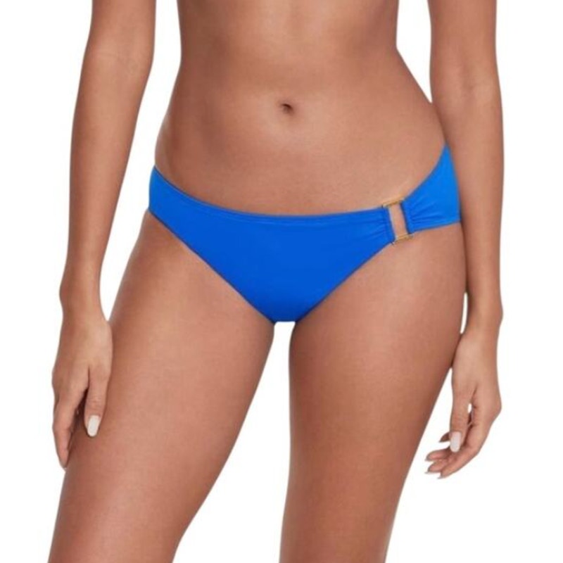 LAUREN RALPH LAUREN Womens Ring Bikini Bottoms Size 10 Royal Blue Beach Club NWT