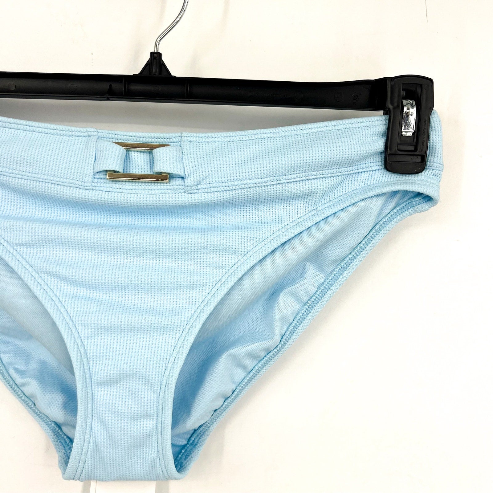 LILLY PULITZER Womens Orea Bikini Bottoms Size 6 Hydra Blue Gold Hardware NWT
