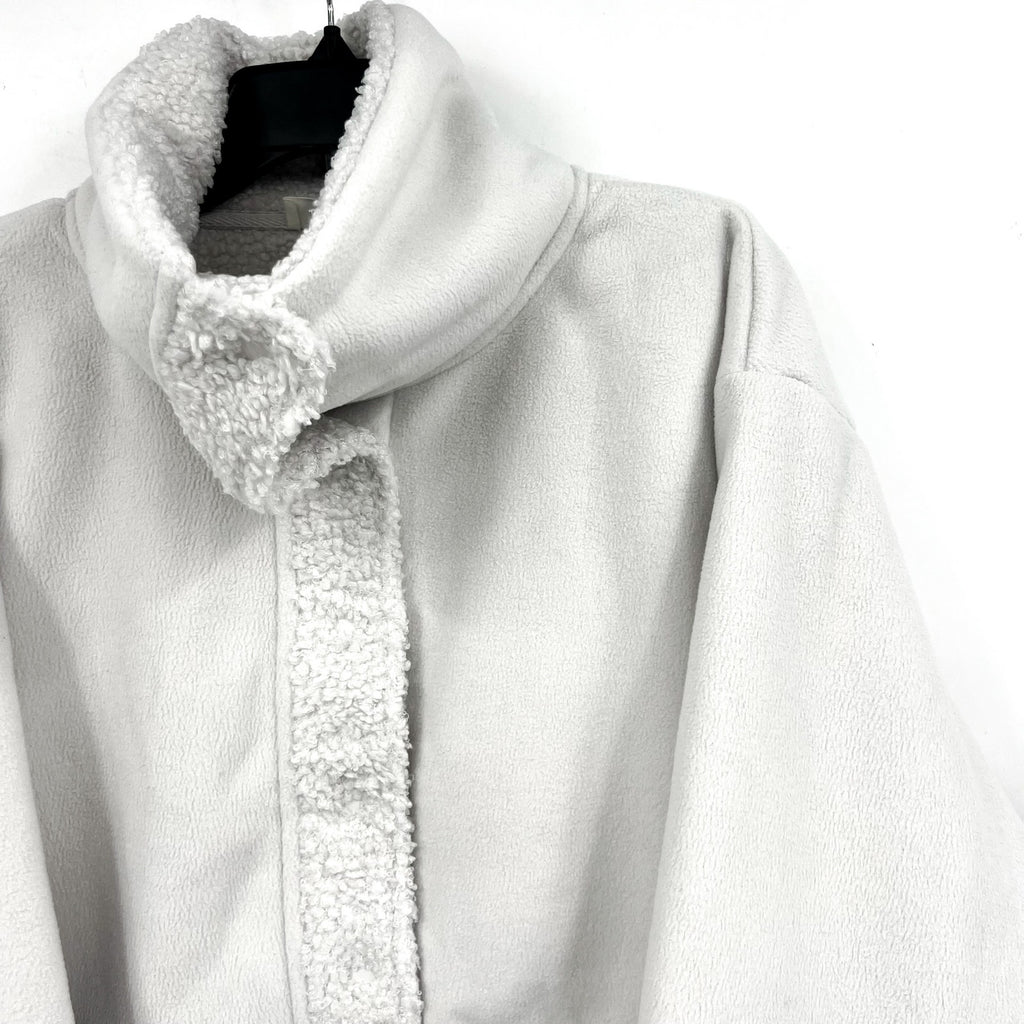 Splendid Womens Sienna Teddy Jacket Size XS Light Grey Pullover NWT