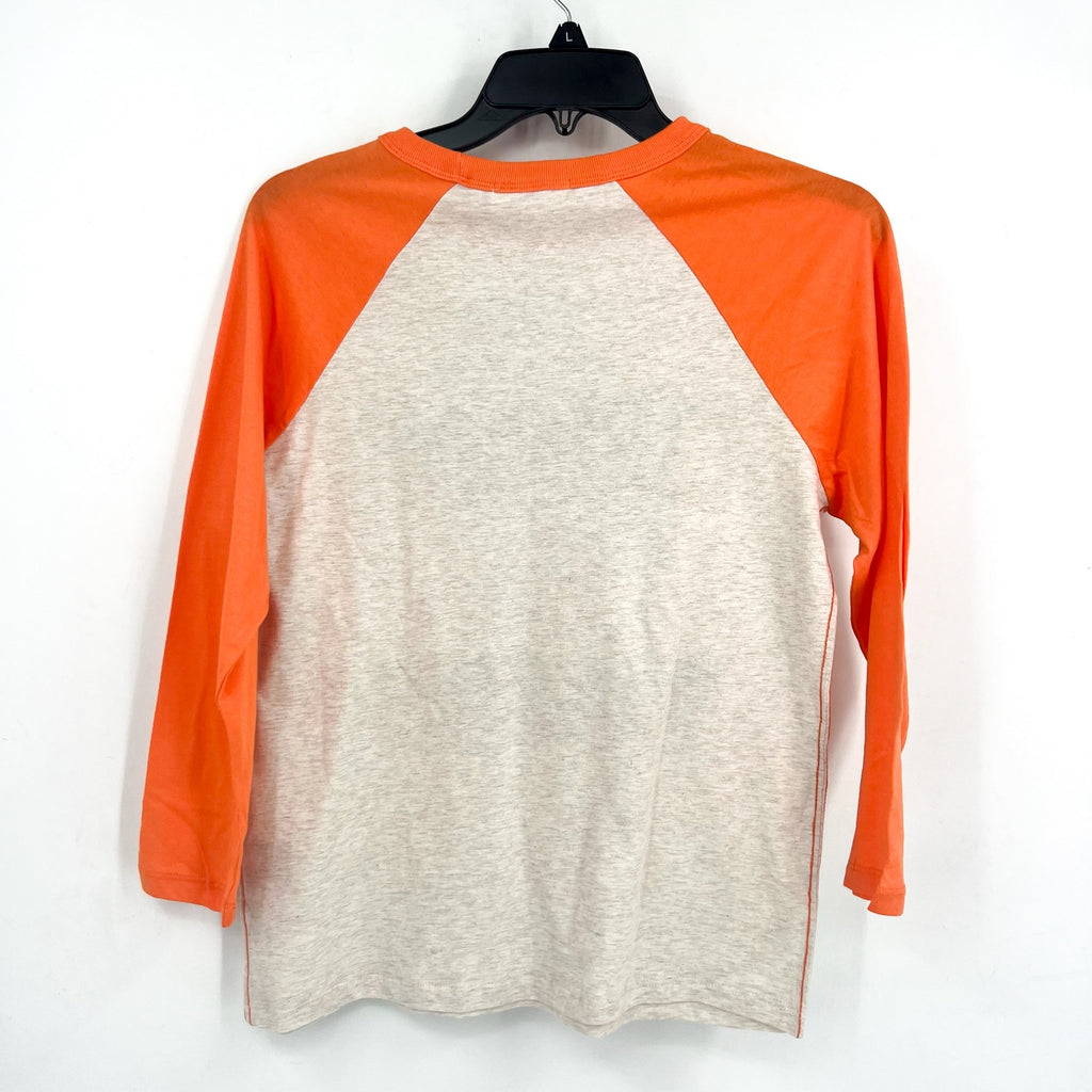 47 BRAND Womens Clemson Tigers TShirt Small Grey Orange Raglan Long Sleeve NWT