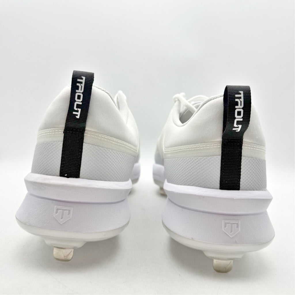 Nike Force Zoom Trout 9 Pro Low Metal Baseball Cleats Mens 14 White FB2907 NWOB