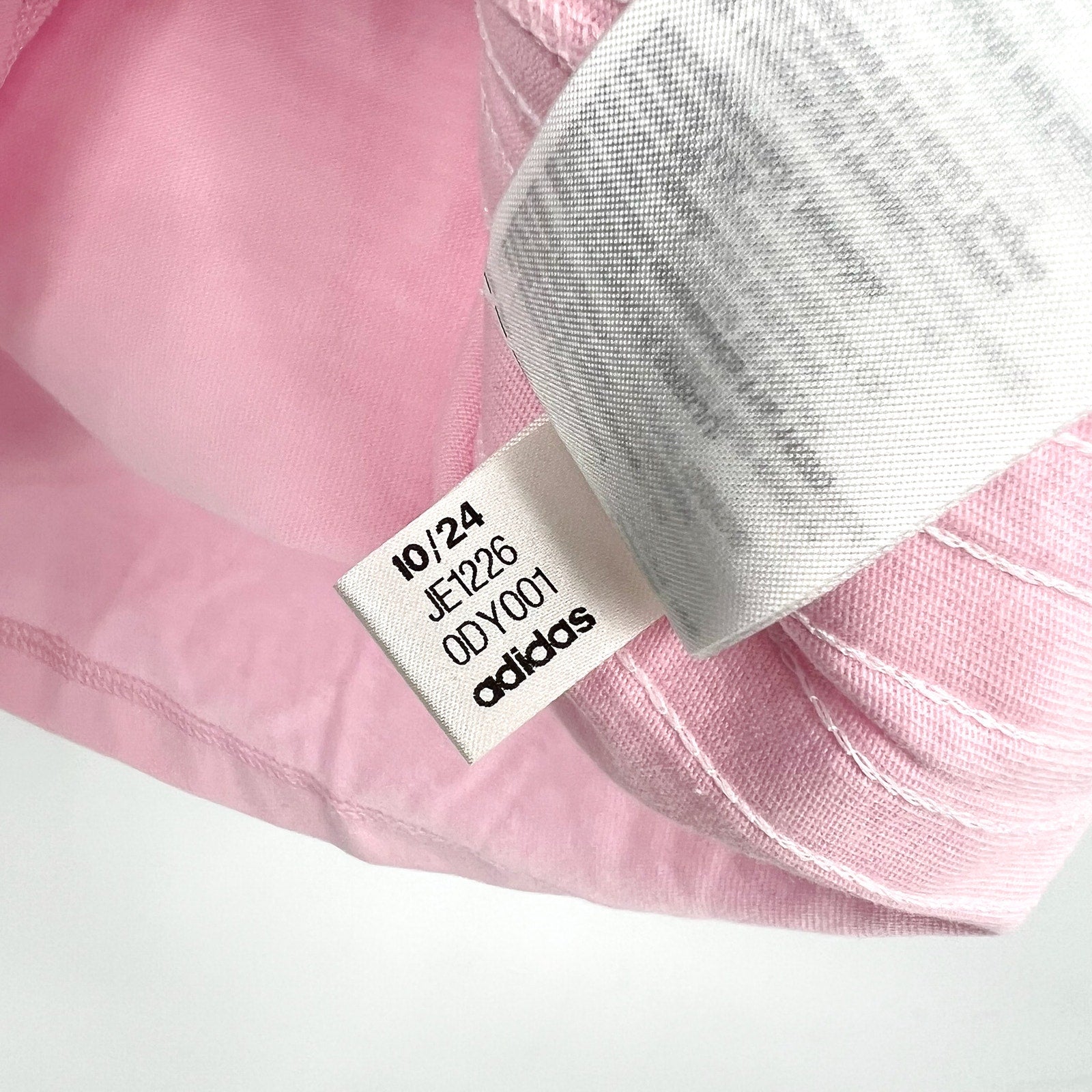 ADIDAS Women's Essentials 3-Stripes Cotton Tee Small Pink White Short Sleeve NWT