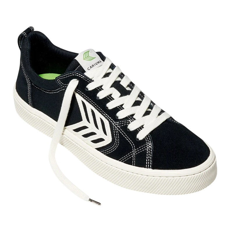 CARIUMA Catiba Pro Low Sneakers MENS 8 WOMENS 9.5 EU 40.5 Black White Canvas NIB