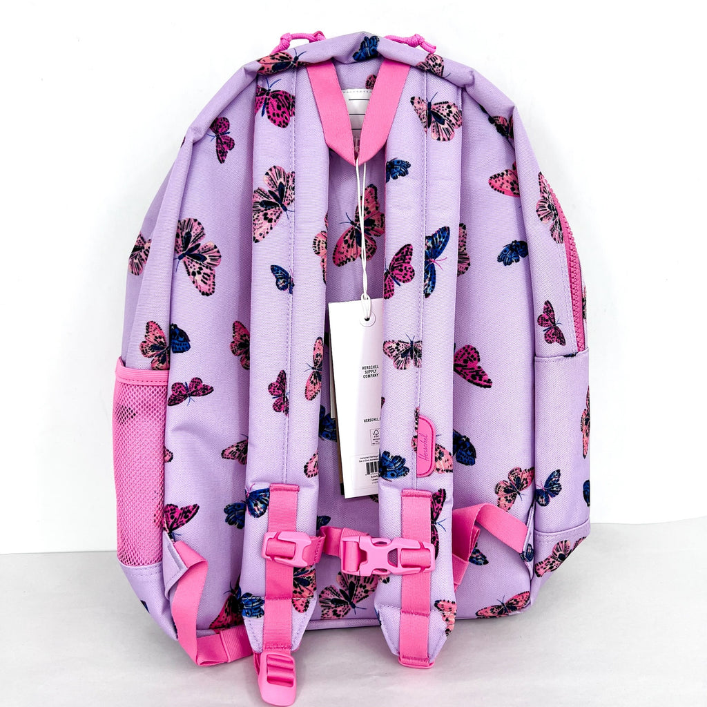 HERSCHEL HERITAGE Youth Backpack 26L Purple Lavendula Butterflies NWT