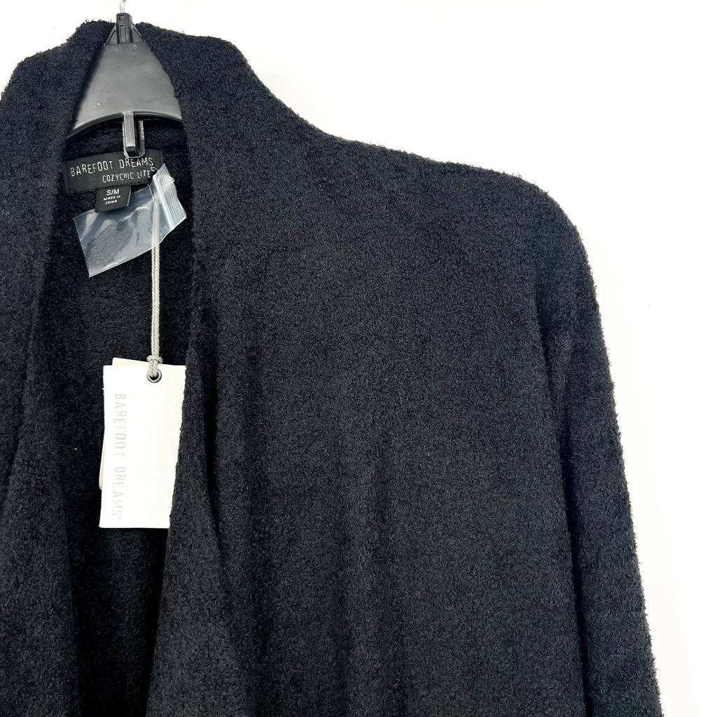 Barefoot Dreams Womens CozyChic Lite Island Wrap Cardigan Small/Medium Black NWT
