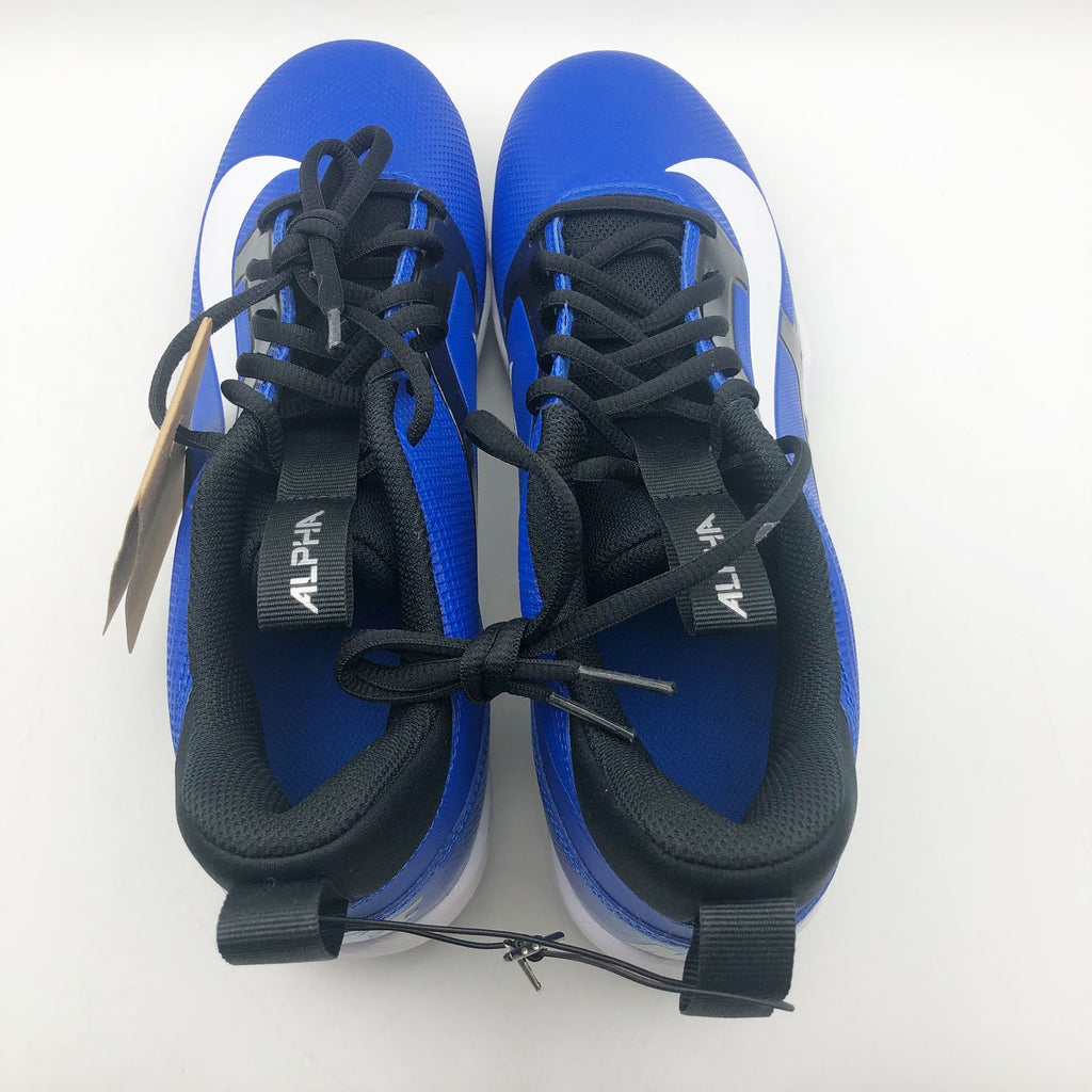 Nike Men's Alpha Menace 4 Shark Football Cleats Size 9.5 Blue White NWOB
