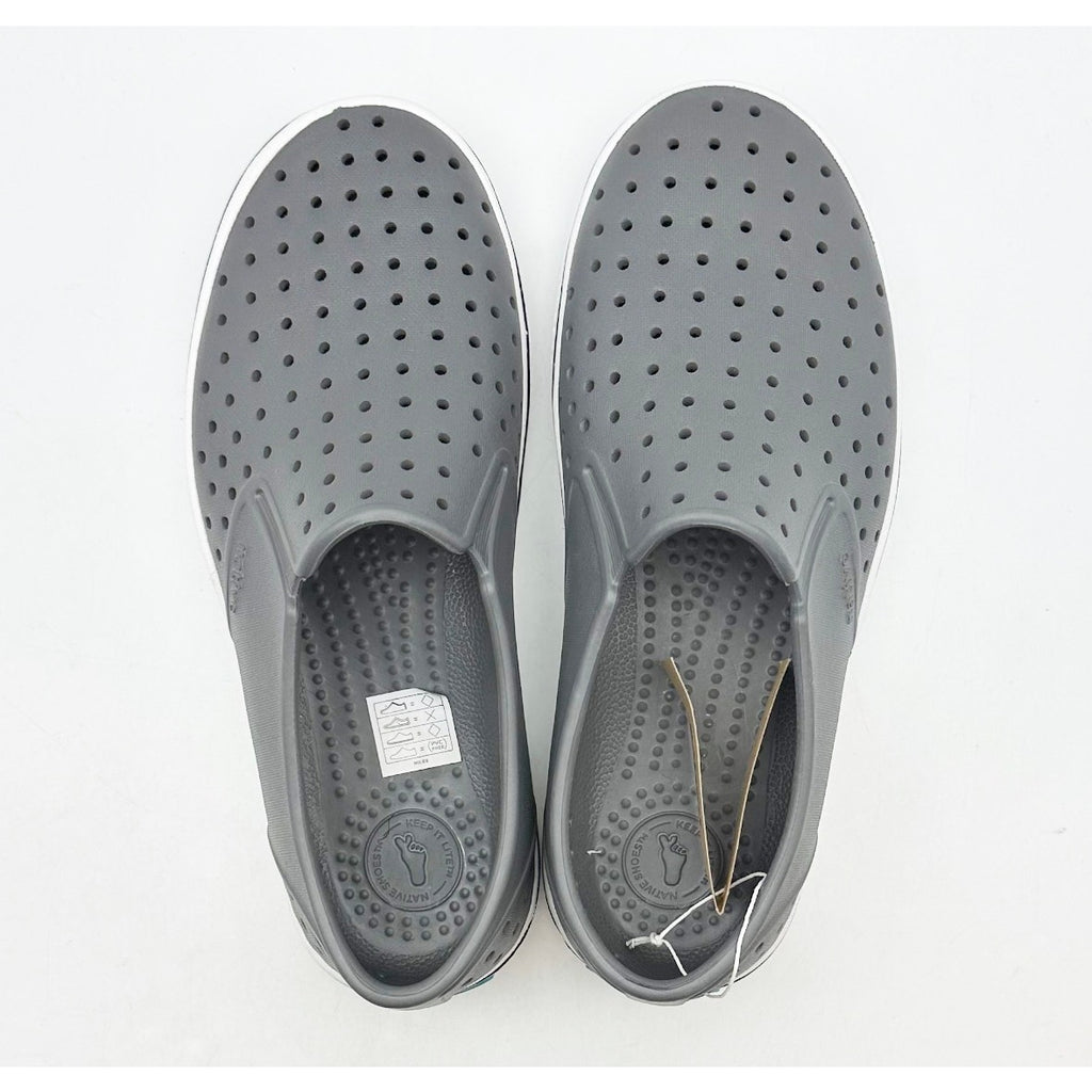 NATIVE Adult Miles Summer Sneaker Mens 5 Womens 7 Dublin Grey Shell White NWOB