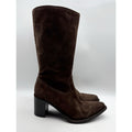 RE/DONE Womens 90s Western Knee High Boots EU 37 US 7 Brown Suede EUC
